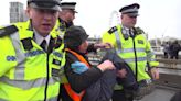Just Stop Oil protestor dragged from Waterloo Bridge by police for ‘obstructing ambulance’