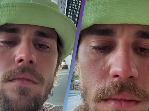 Fans concerned after Justin Bieber posts photos of himself crying online