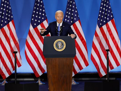 Biden's campaign chair says the president has seen 'slippage' in support but insists he has 'multiple pathways' to win