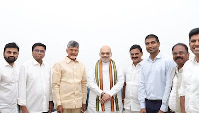 CM Naidu, TDP MPs Meet Amit Shah; Discuss Development Issues of Andhra Pradesh - News18