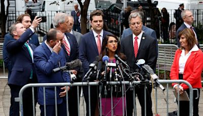 Boebert heckled in New York while defending Trump