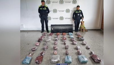 Policía incautó 22 kilos de marihuana en Bogotá: iban ocultos en un bafle de gran tamaño