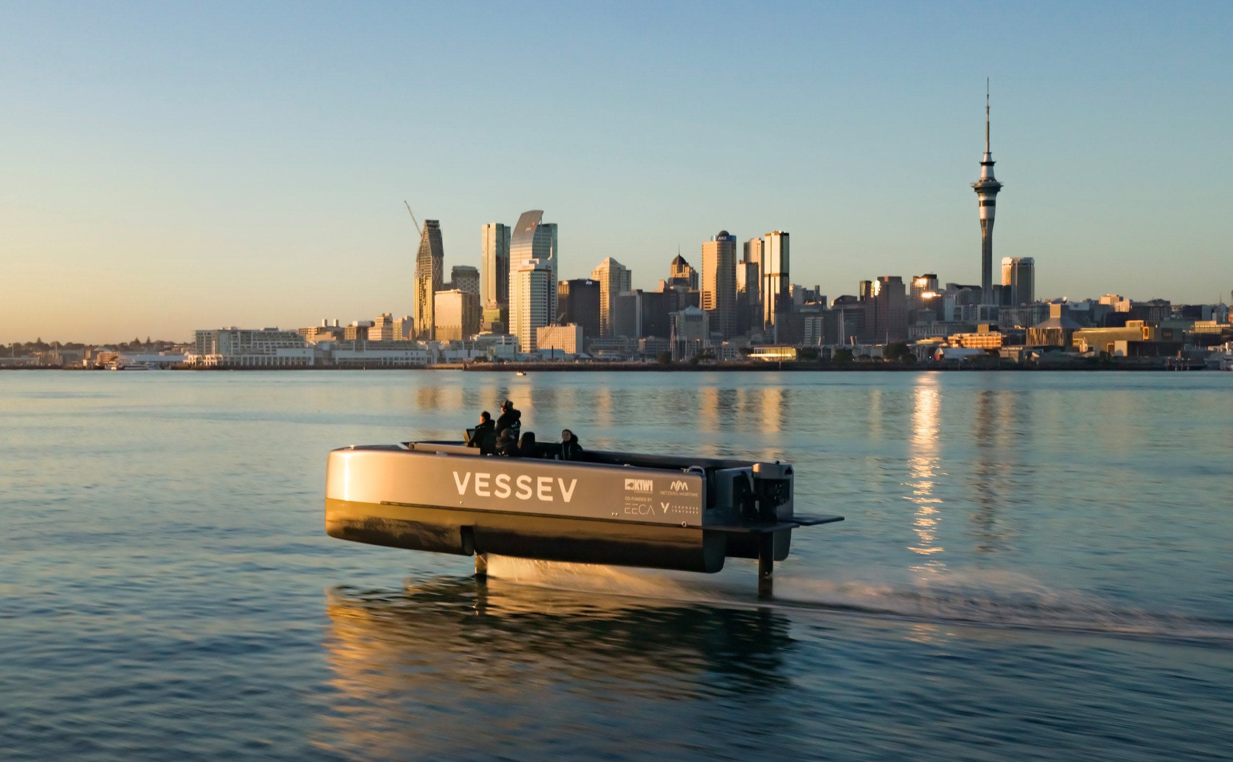 Full electric hydrofoil ferry launched in New Zealand