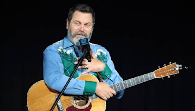 Nick Offerman Sings ‘Proud to Be a Kamala Man,’ Because Trump, J.D. Vance ‘Are F—kin’ Weird’