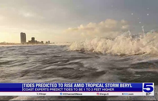 Beryl expected to produce high tides along the coast in Cameron County