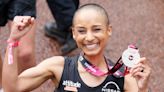 Adele Roberts shares her London Marathon medal with Dame Deborah James’ parents