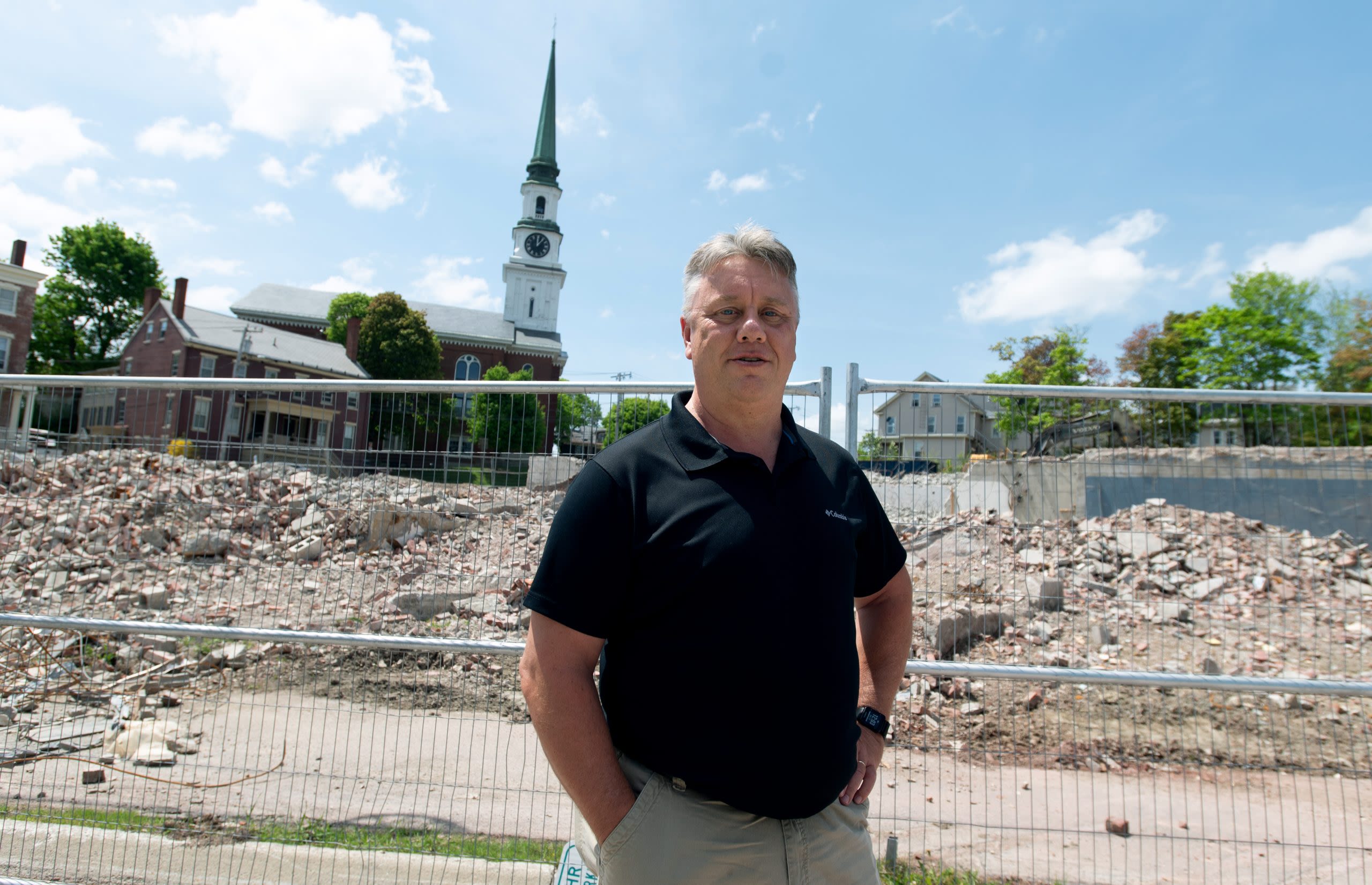 Piles of rubble remain months after demolition of old Bangor YMCA began