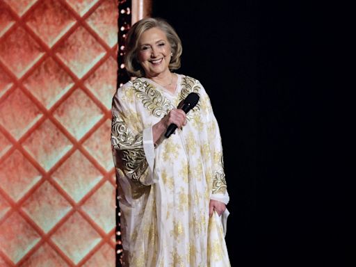 Hillary Clinton gets standing ovation in surprise appearance at Tonys: 'Very special'