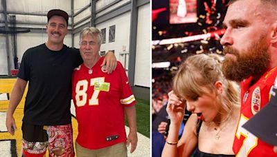 Travis Kelce's Dad Ed Hilariously Reacts to Outrageous Theory About Athlete's Romance With Taylor Swift: 'That's My Boy!'