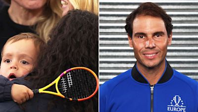 Rafael Nadal’s Son Watches Dad at the 2024 French Open — and He Has His Own Mini Tennis Racket!