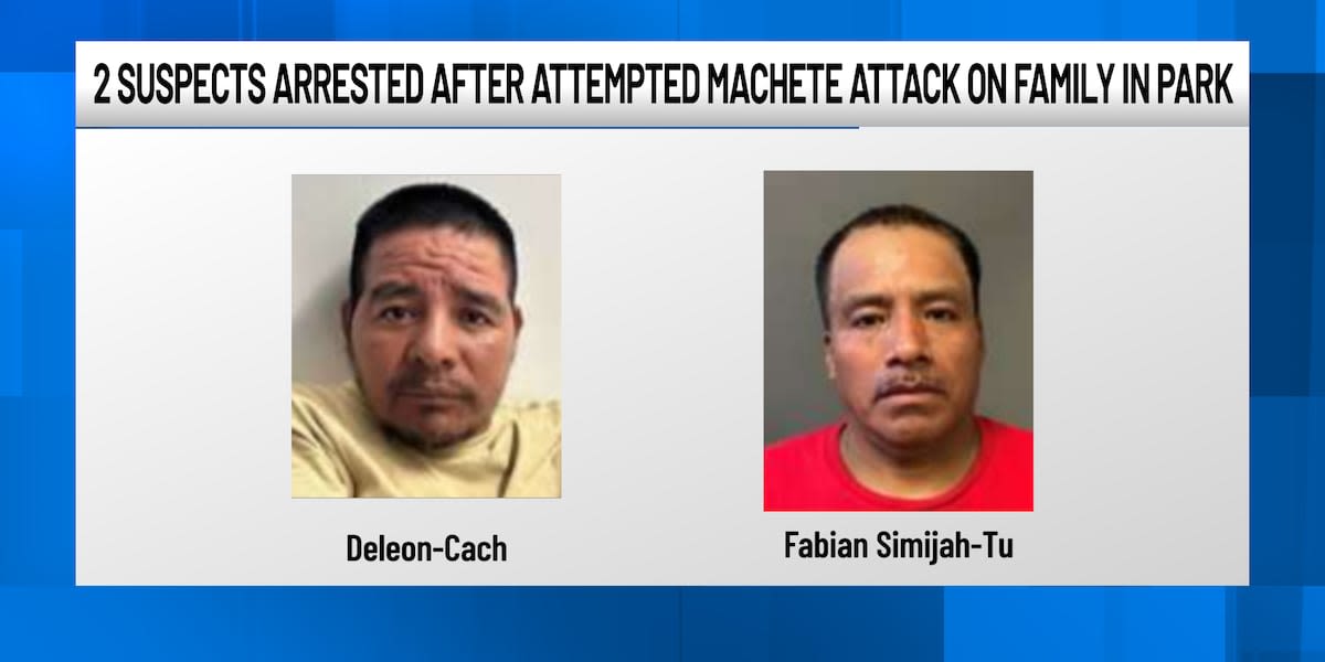 2 suspects arrested after wielding machetes at a Columbia park