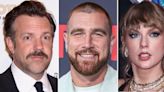 ...Jason Sudeikis Cheekily Asks Travis Kelce When He Is Going to Marry Girlfriend Taylor Swift at Kanas City...