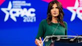 Kristi Noem speaks during the Conservative Political Action Conference CPAC held at the Hilton Anatole on July 11, 2021 in Dallas.