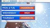 High heat, humidity & storm threat return Wednesday