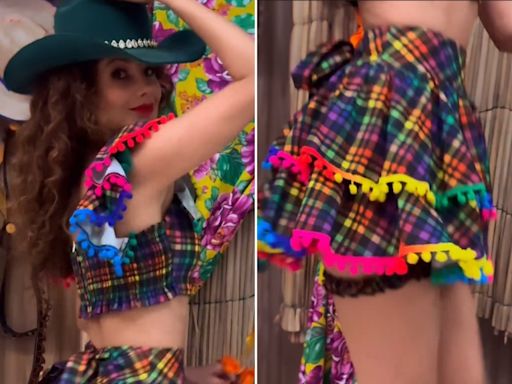 Paula Fernandes aposta em lingerie como detalhe extra em look para festa junina; veja