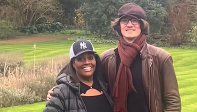 Alison Hammond, 49, beams on night out with toyboy boyfriend David Putman, 26, and her son Aiden