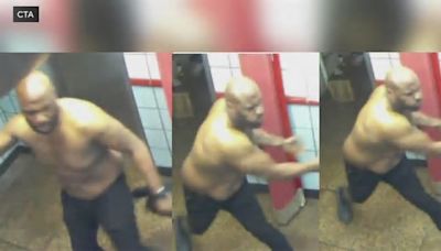 Chicago police looking for man damaging CTA stop