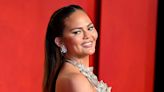 Chrissy Teigen Rocks Chic Fringe Bathing Suit in Adorable Vacation Pic with Baby Wren