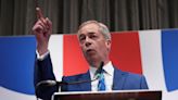 UK right-winger Farage doused with drink at election campaign launch