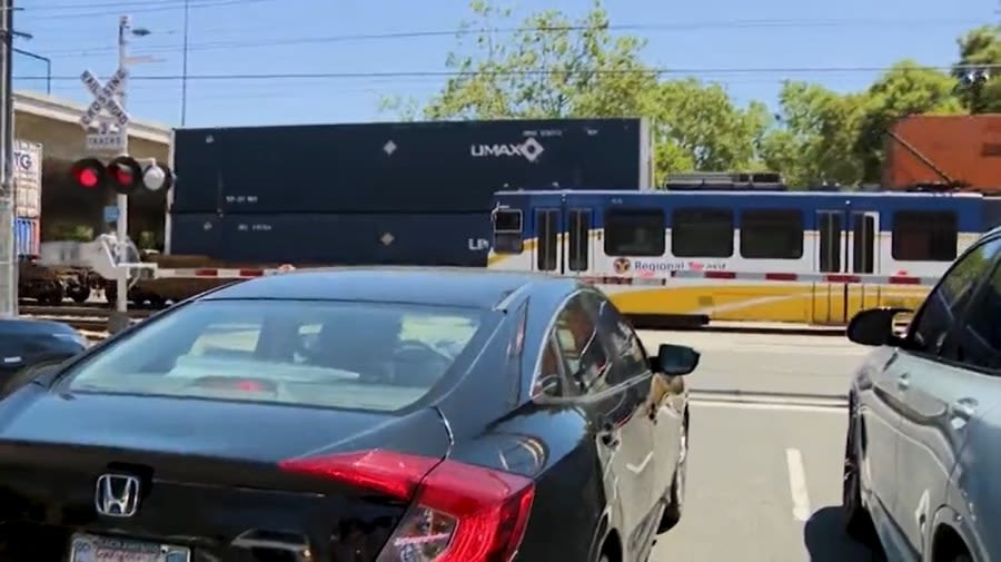 Trains passing through central Sacramento are causing delays near the Broadway corridor, but relief is on the way