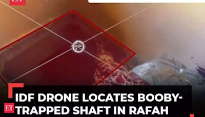IDF drone footage shows troops uncovering booby-trapped tunnel shaft inside Rafah | Israel-Hamas War