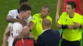 Declan Rice fumes as Slovakia manager shoves him moments after England win