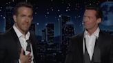 Ryan Reynolds And Hugh Jackman arrive to guest host Jimmy Kimmel Live!