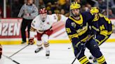 LOOK: Frank Nazar III takes the ice for the Chicago Blackhawks