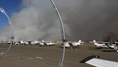 Pilots scramble to save planes at Placerville Airport threatened by Pay Fire, airport remains closed