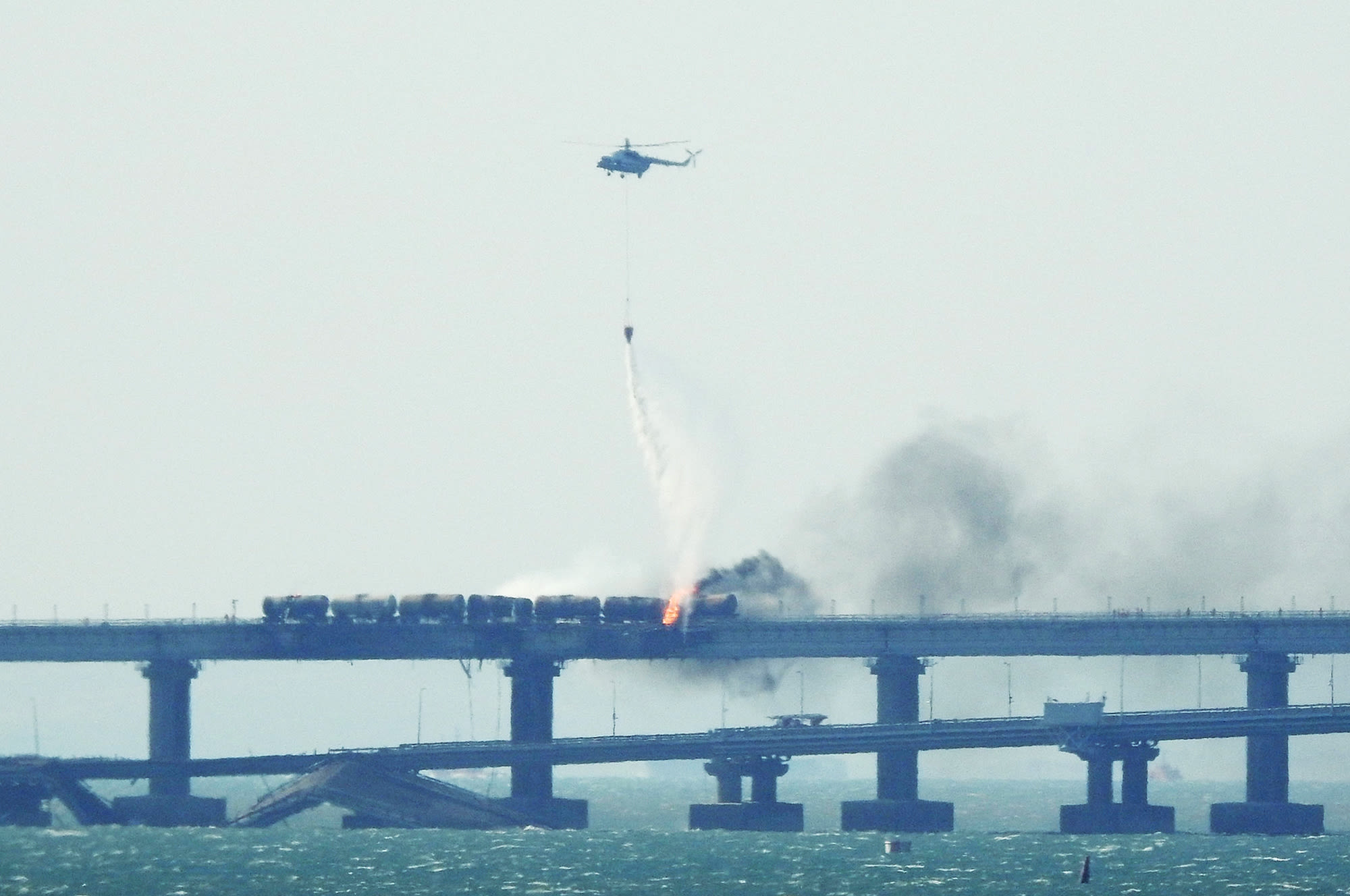 Crimea rocked by explosions as bridge shut: reports