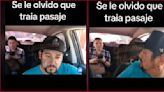 VIDEO: “Se me olvidó que venía” Taxista despistado se olvida que traía pasaje