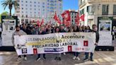 "Reclamamos un sueldo justo" A Dagracia, Accenture