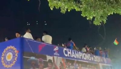 Team India T20 world cup victory parade to Wankhede LIVE: Rohit Sharma’s men begin victory parade in open bus