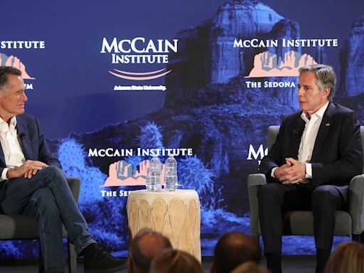 Sen. Mitt Romney, Secretary of State Antony Blinken explore progress in Middle East, Ukraine, China