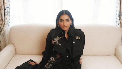 Sonam Kapoor Went Noir Biker Chic With A Floral Veil For Dior's Paris Fashion Week 2024