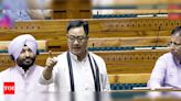 Opposition engaging in mere politics, not giving constructive feedback: Kiren Rijiju | India News - Times of India