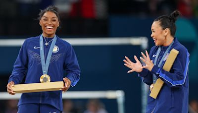 2024 Paris Olympics: Simone Biles wins all-around gold, Katie Ledecky makes history on Day 6