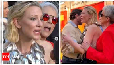 Cate Blanchett suffers wardrobe malfunction at 'Borderlands' fan event; Jamie Lee Curtis saves the day - WATCH | - Times of India