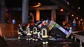 At least 21 dead after passenger bus plunges off overpass near Venice