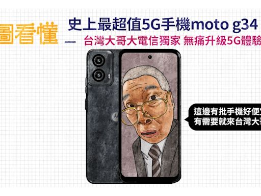 一圖看懂史上最超值 5G 手機 moto g34 5G，台灣大電信獨賣無痛升級 5G 體驗 - The News Lens 關鍵評論網