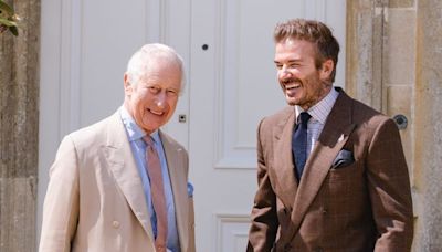 David Beckham swaps beekeeping tips with the King as he becomes ambassador of monarch's charity