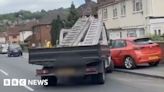 Truck hits parked cars in High Wycombe street