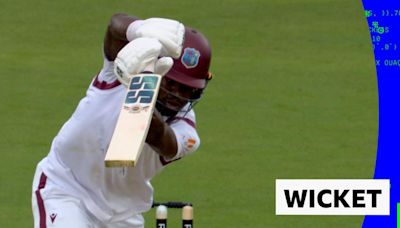 England v West Indies video: Gus Atkinson takes wicket of Kirk McKenzie