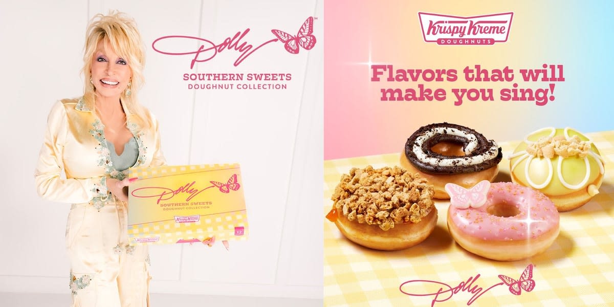 Dolly Parton unveils new doughnut collection with Krispy Kreme