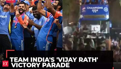 Team India's 'Vijay Rath' Victory Parade from Nariman Point to Wankhede amid sea of fans, watch!