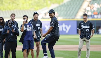 Bears rookies Caleb Williams, Rome Odunze make appearance at White Sox game