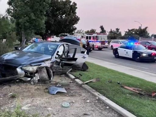 WILD VIDEO: IE armed robbery suspects taken in custody after pursuit crash, foot chase