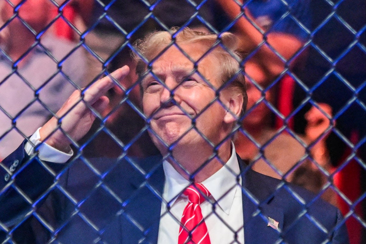 Trump promises to end Gaza war during UFC appearance in New Jersey