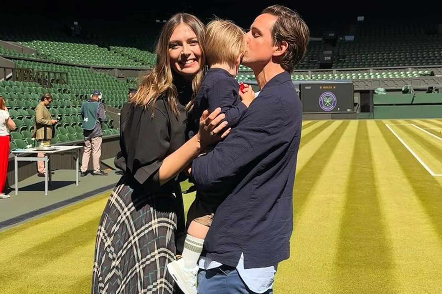 Maria Sharapova's 'Heart Is Full' as She Shows Son Theodore Her Name on the Wimbledon Wall of Champions