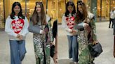 Aaradhya Bachchan refuses to leave her injured mom Aishwarya Rai's side as they return to Mumbai from Cannes. Watch